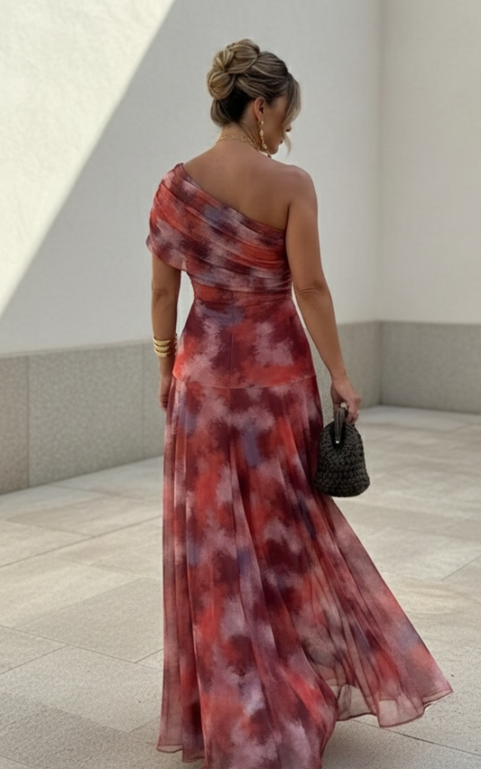 Uma | Vestido Largo Fluido con Diseño Elegante