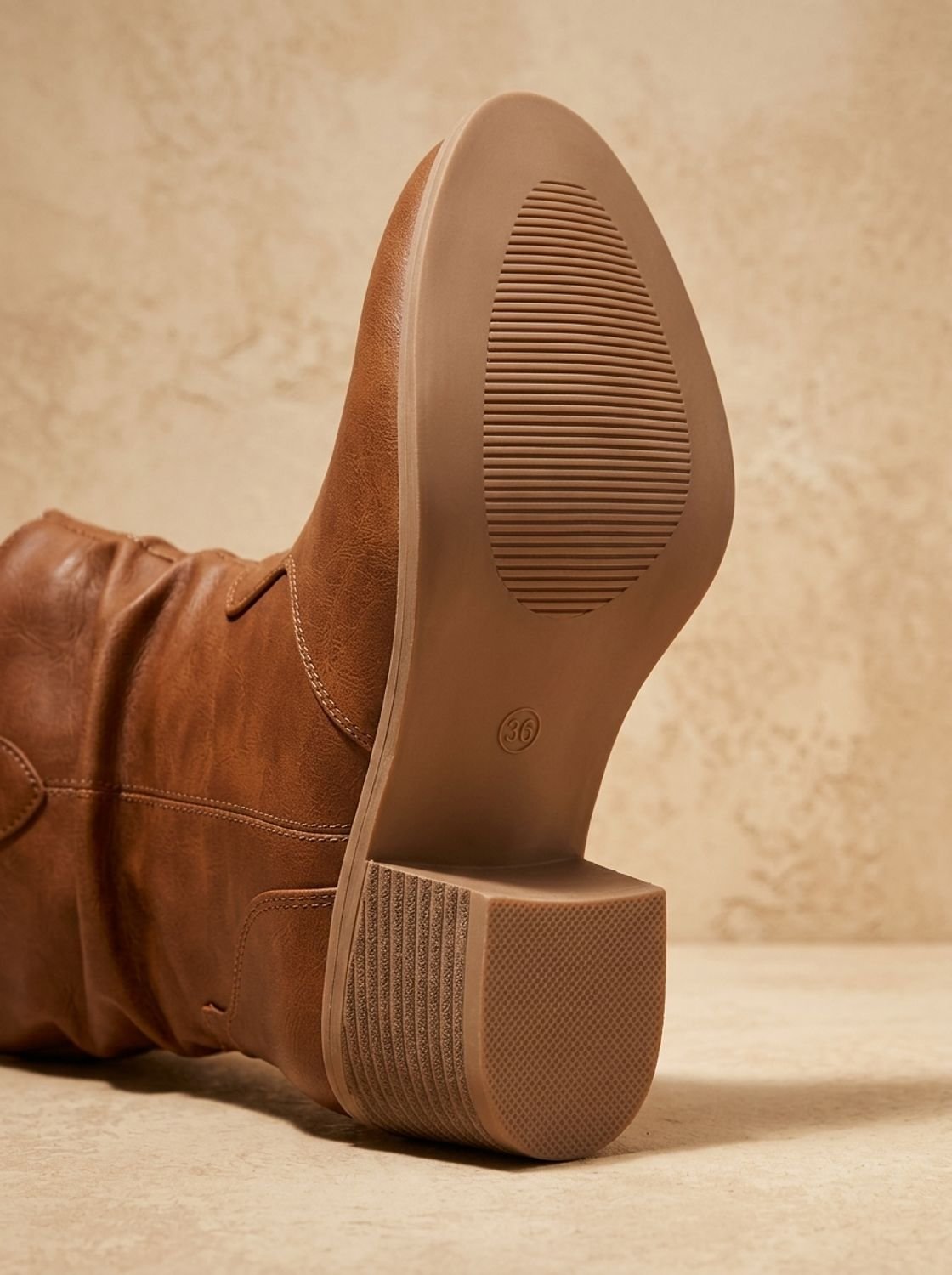 Sabina | Botas Altas Camperas de Caña Ancha Fruncida Efecto Piel