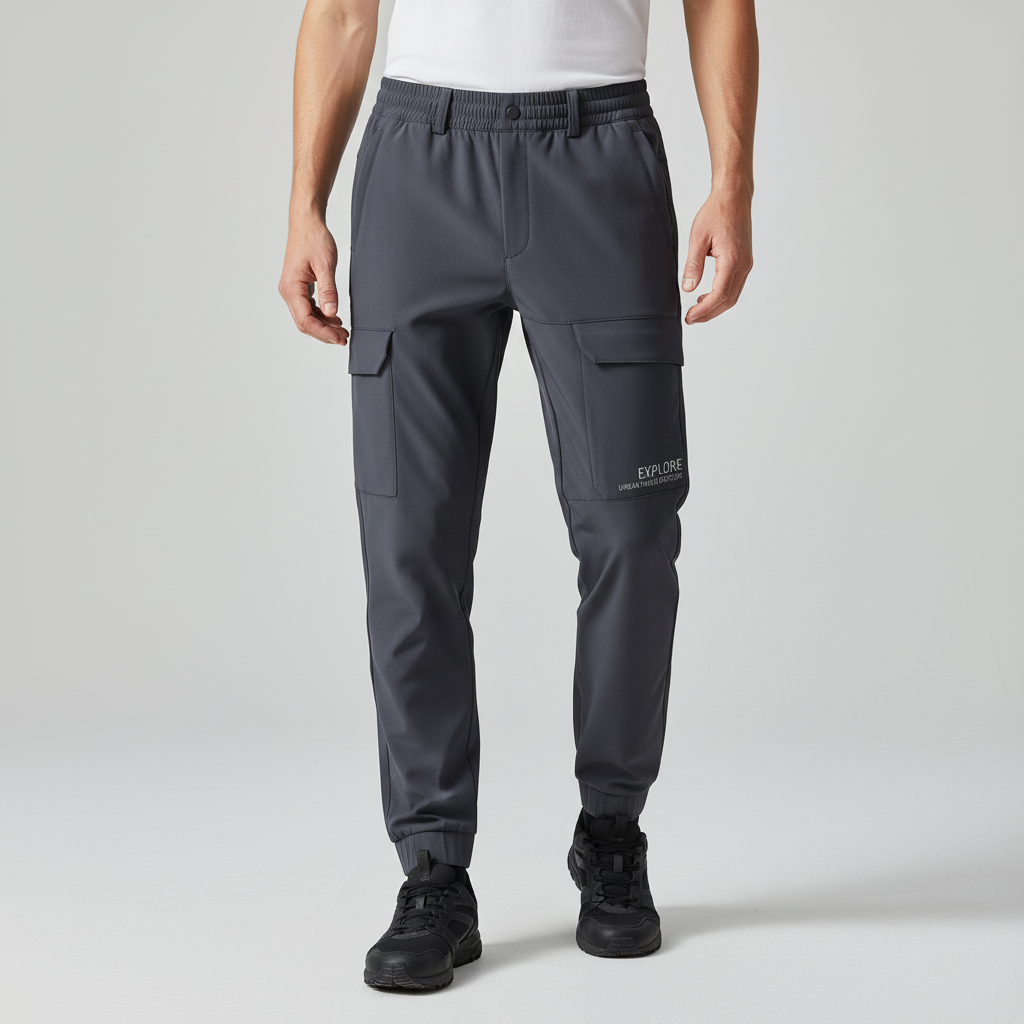 Samuel | Pantalón Cargo Softshell de Hombre con Forro Polar - Gris oscuro