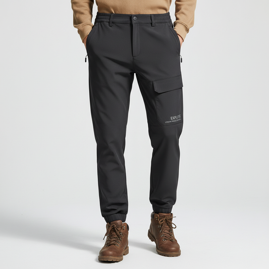 Samuel | Pantalón Cargo Softshell de Hombre con Forro Polar - Negro