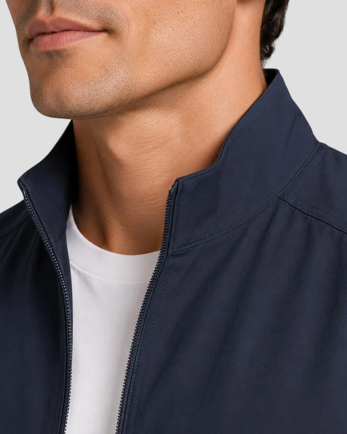 Sancho | Chaqueta de Hombre con Cuello Alto y Cremallera Frontal - vista 7