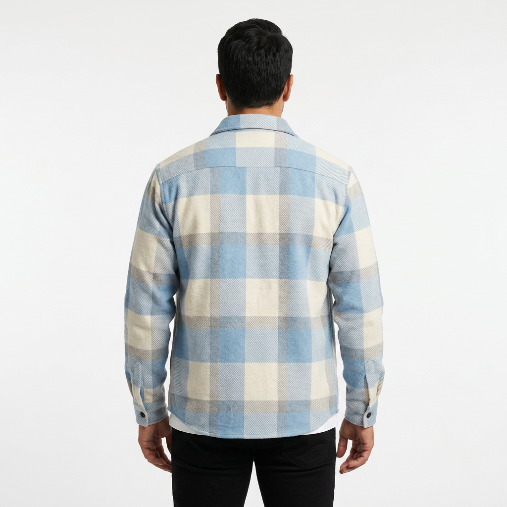 Sergio | Sobrecamisa de Cuadros para Hombre con Bolsillos de Pecho - vista 4