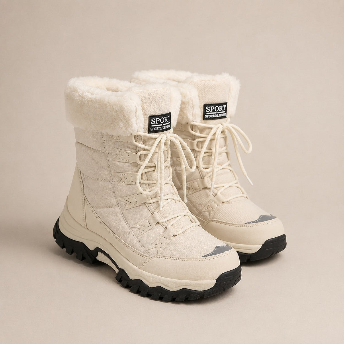 Silvana | Botas de Nieve con Cordones y Forro de Pelo Sintético
