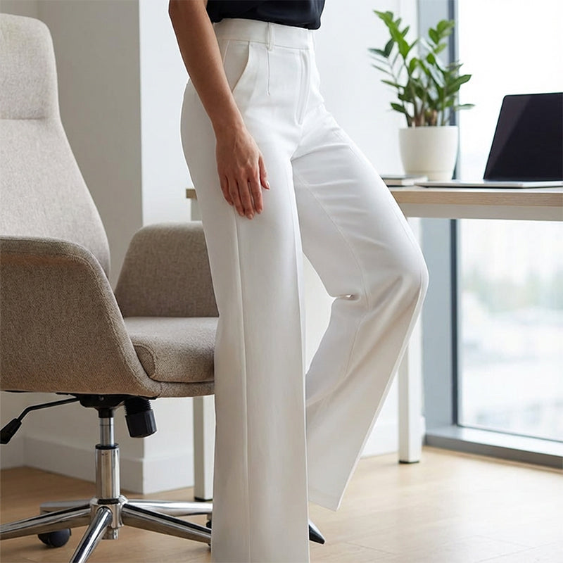 Elena | Pantalón de Talle Alto con Pierna Recta