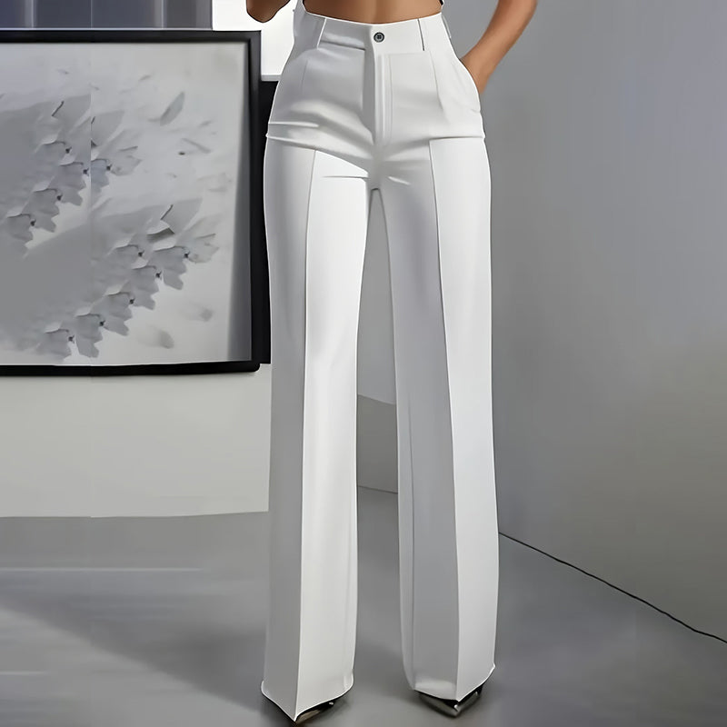 Elena | Pantalón de Talle Alto con Pierna Recta