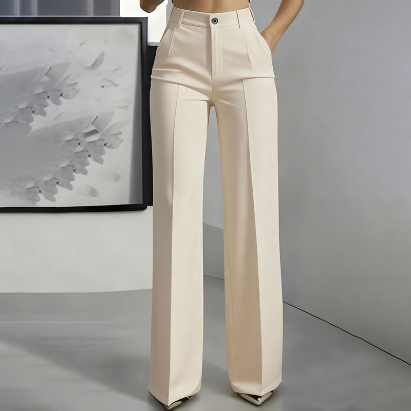 Elena | Pantalón de Talle Alto con Pierna Recta