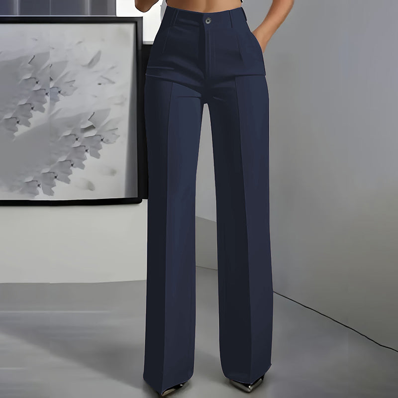 Elena | Pantalón de Talle Alto con Pierna Recta