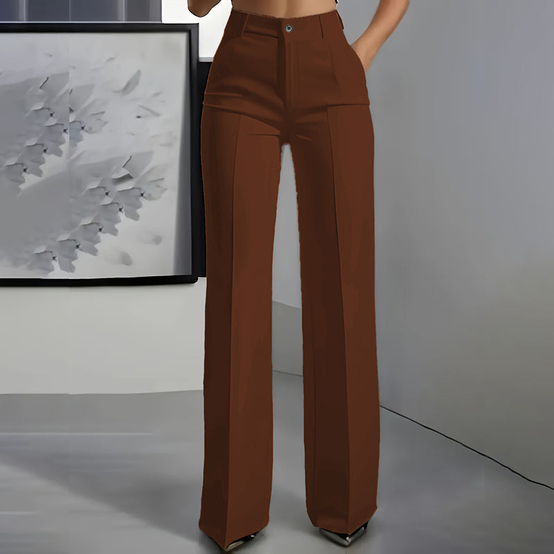 Elena | Pantalón de Talle Alto con Pierna Recta