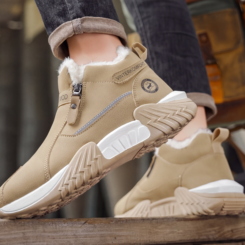 Zapatillas de invierno hombre forradas con cremallera