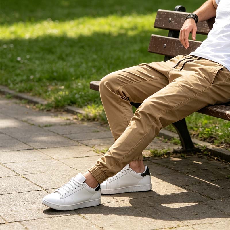 Pantalón jogger hombre con cordón y bolsillos