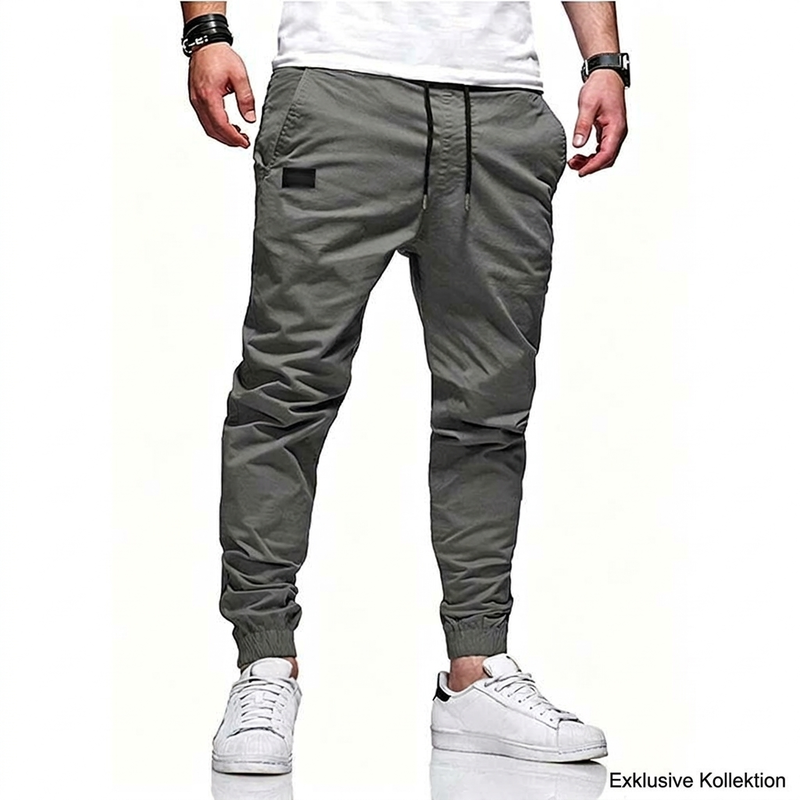 Pantalón jogger hombre con cordón y bolsillos