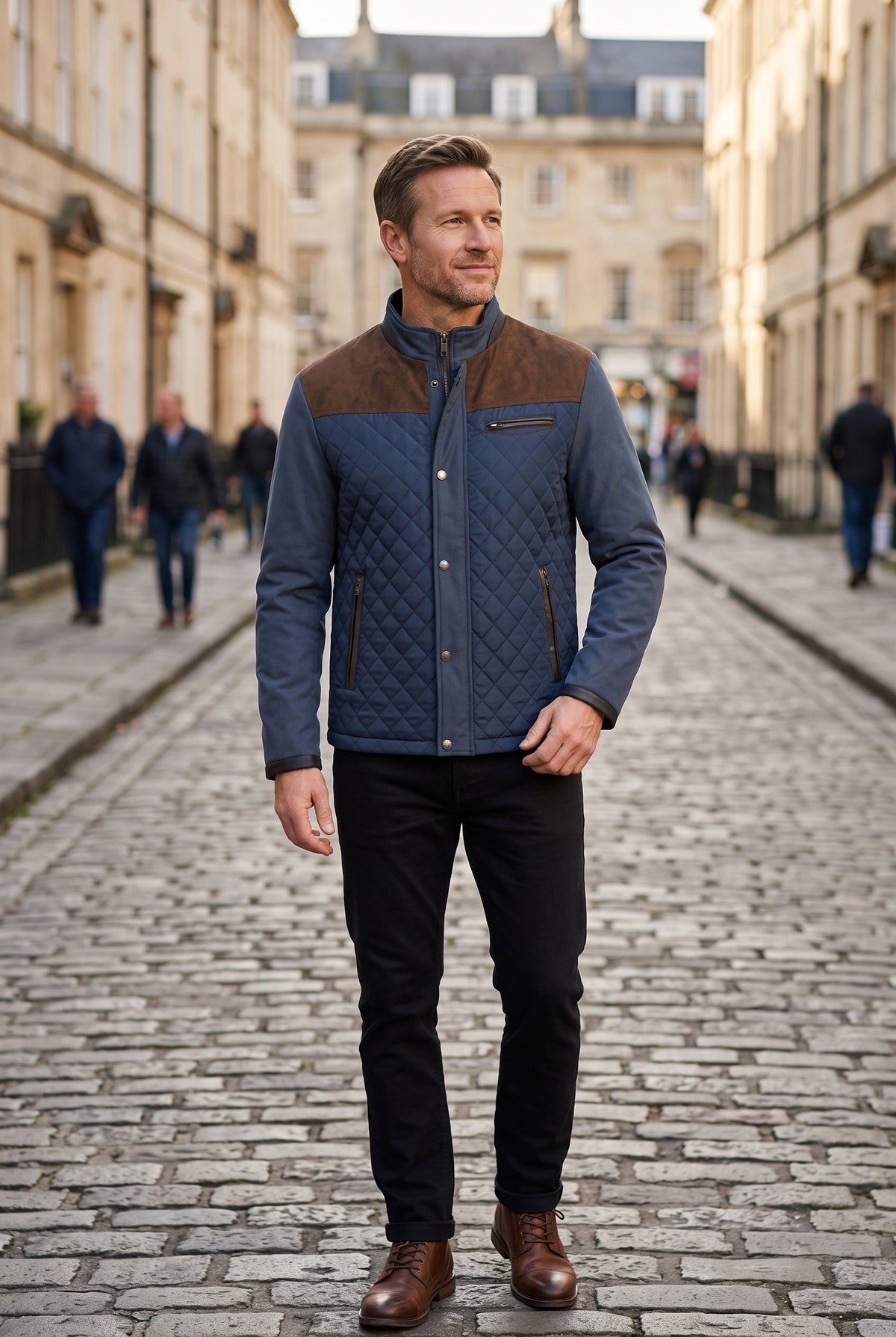 Chaqueta acolchada de hombre con cuello alto - imagen 3