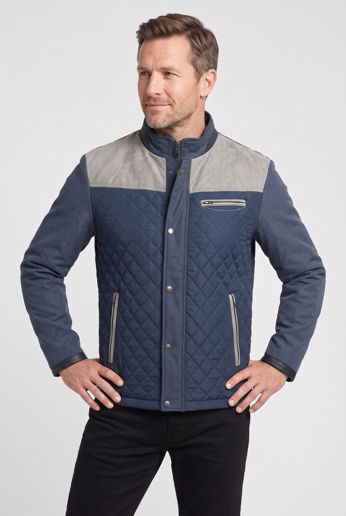 Chaqueta acolchada de hombre con cuello alto - imagen 4