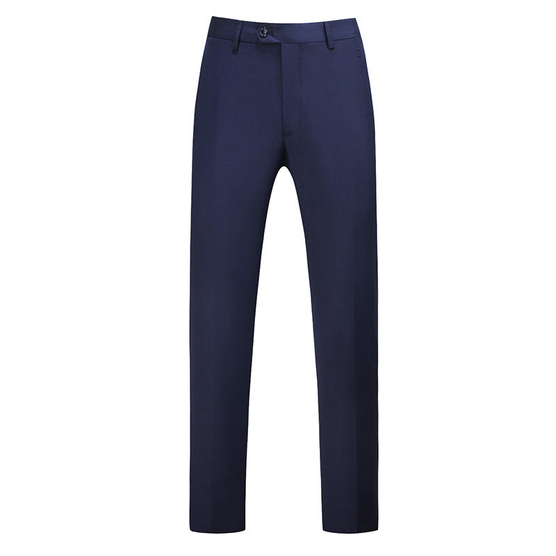 Víctor | Pantalón de Vestir de Hombre Slim con Raya Marcada - Azul marino
