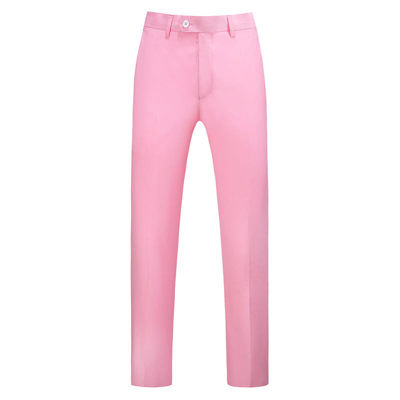 Víctor | Pantalón de Vestir de Hombre Slim con Raya Marcada - Rosa
