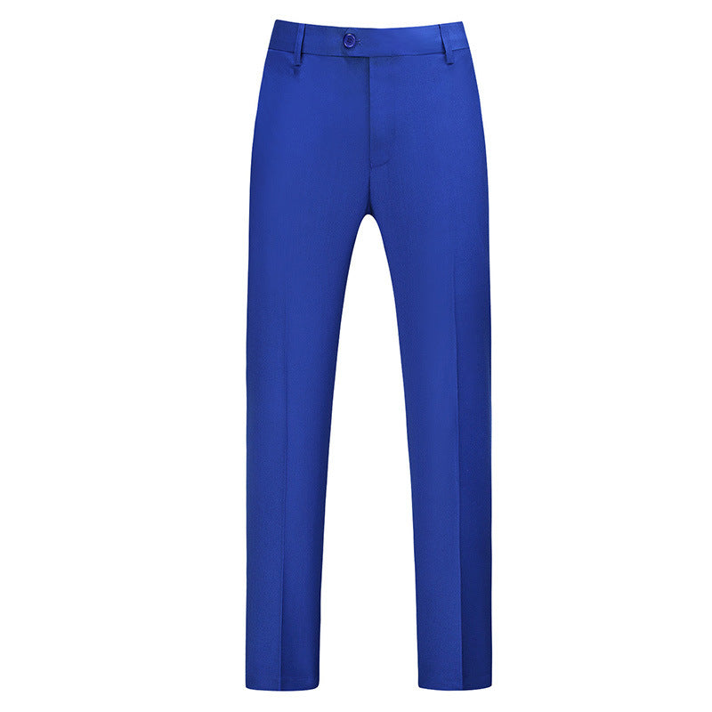 Víctor | Pantalón de Vestir de Hombre Slim con Raya Marcada - Azul real