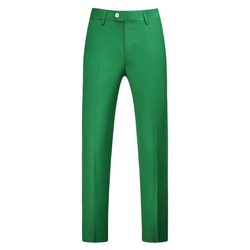Víctor | Pantalón de Vestir de Hombre Slim con Raya Marcada - Verde