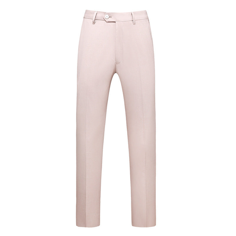 Víctor | Pantalón de Vestir de Hombre Slim con Raya Marcada - Albaricoque