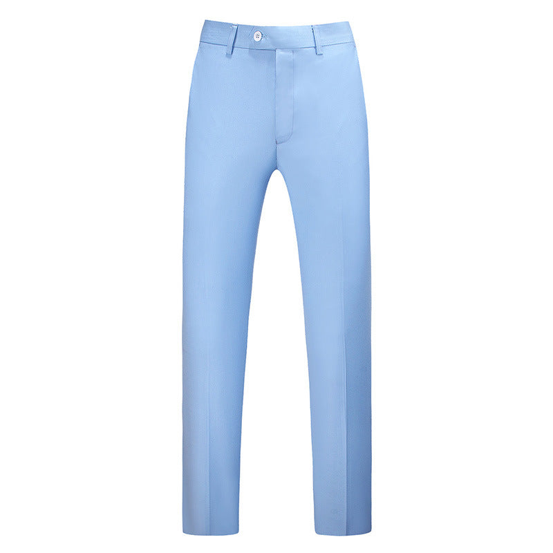 Víctor | Pantalón de Vestir de Hombre Slim con Raya Marcada - Azul celeste