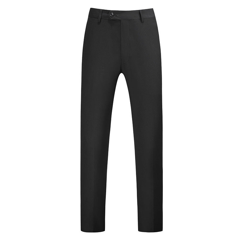 Víctor | Pantalón de Vestir de Hombre Slim con Raya Marcada - Negro