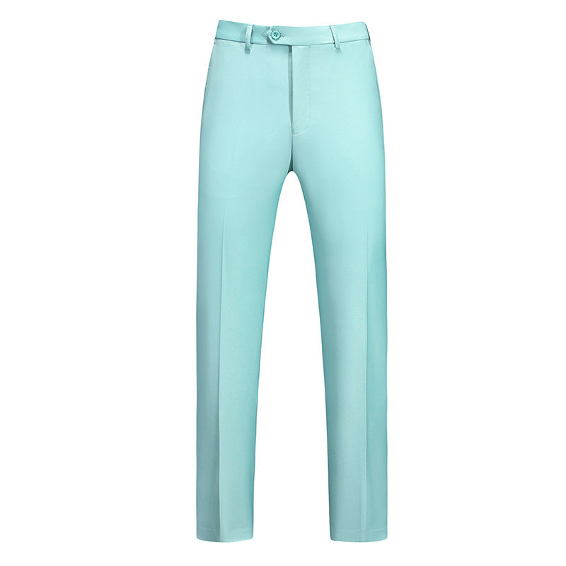 Víctor | Pantalón de Vestir de Hombre Slim con Raya Marcada - Verde claro