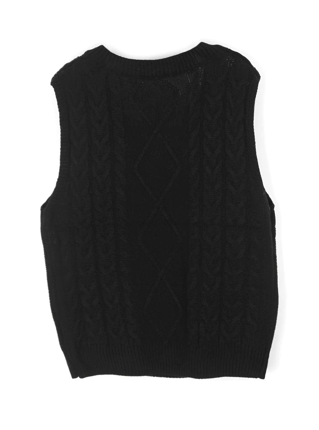 Chaleco de punto ochos mujer cuello pico