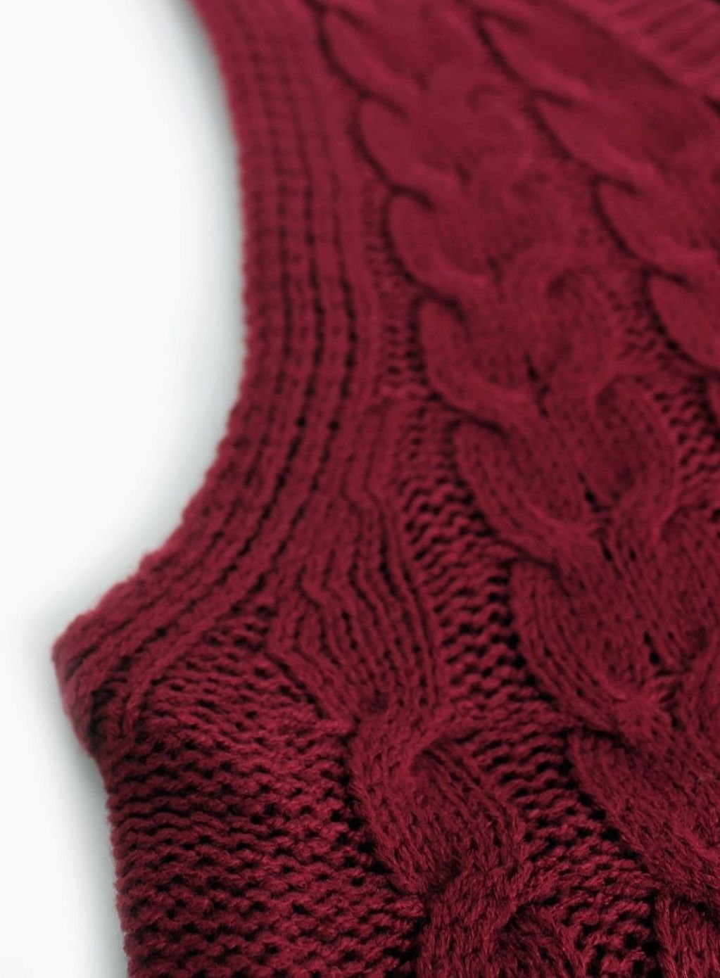 Chaleco de punto ochos mujer cuello pico