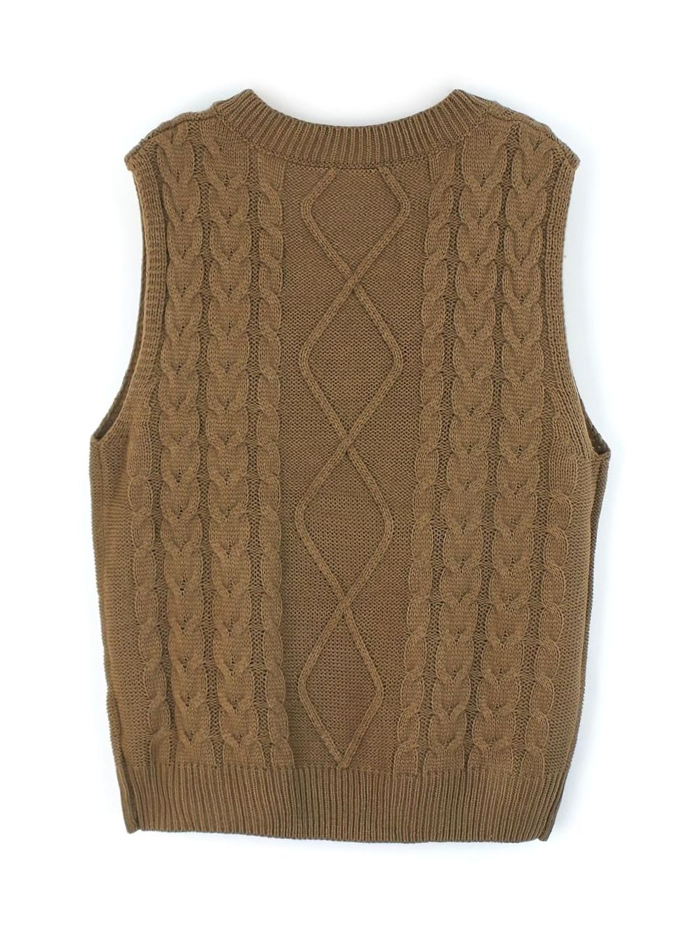 Chaleco de punto ochos mujer cuello pico