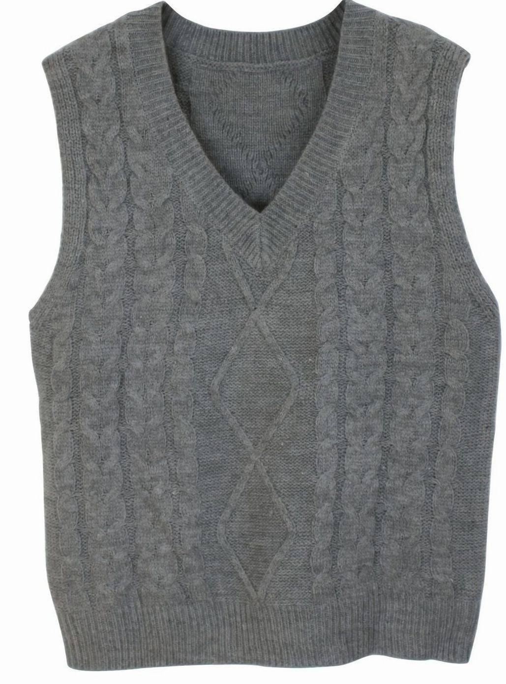 Chaleco de punto ochos mujer cuello pico