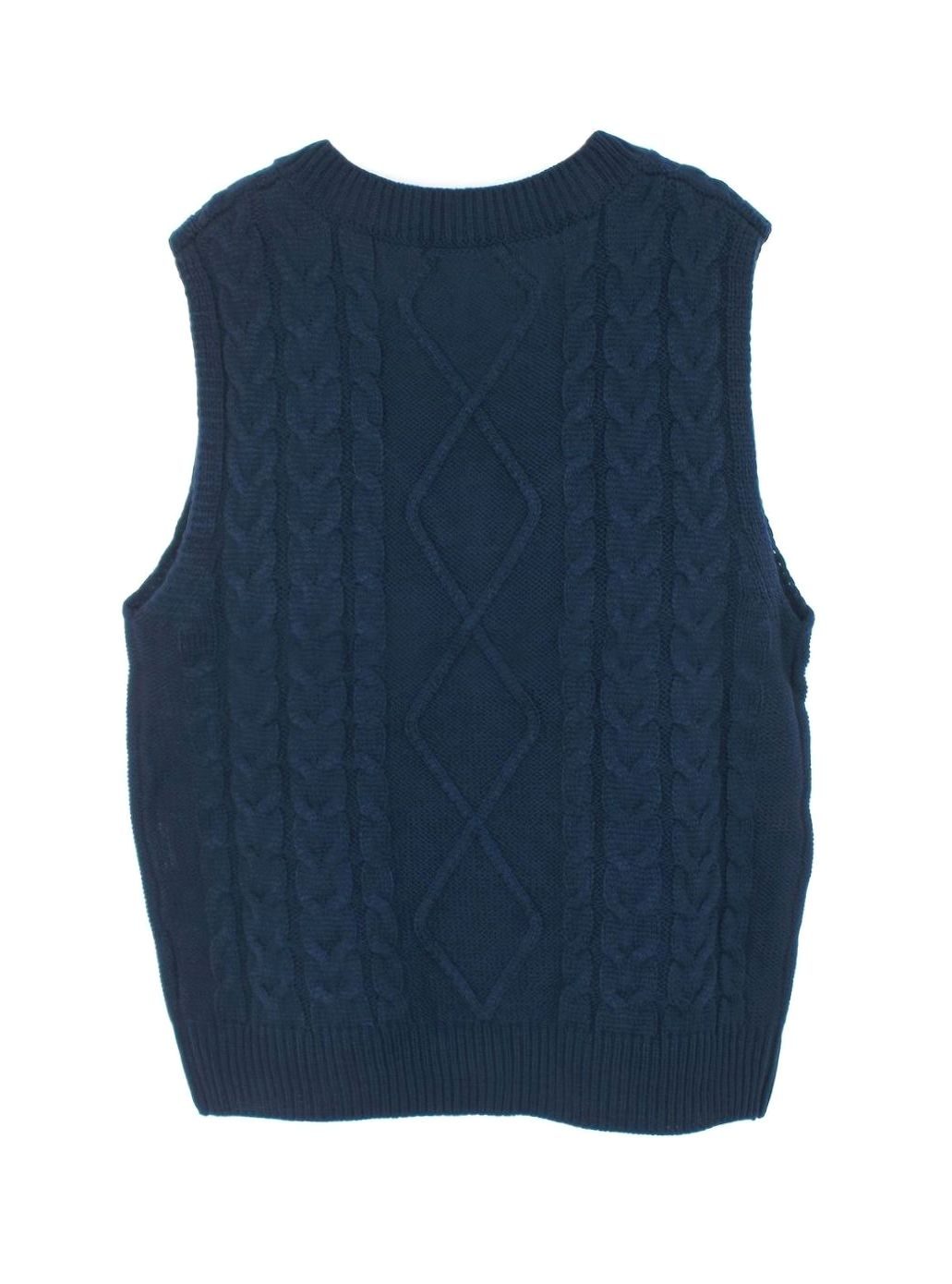 Chaleco de punto ochos mujer cuello pico