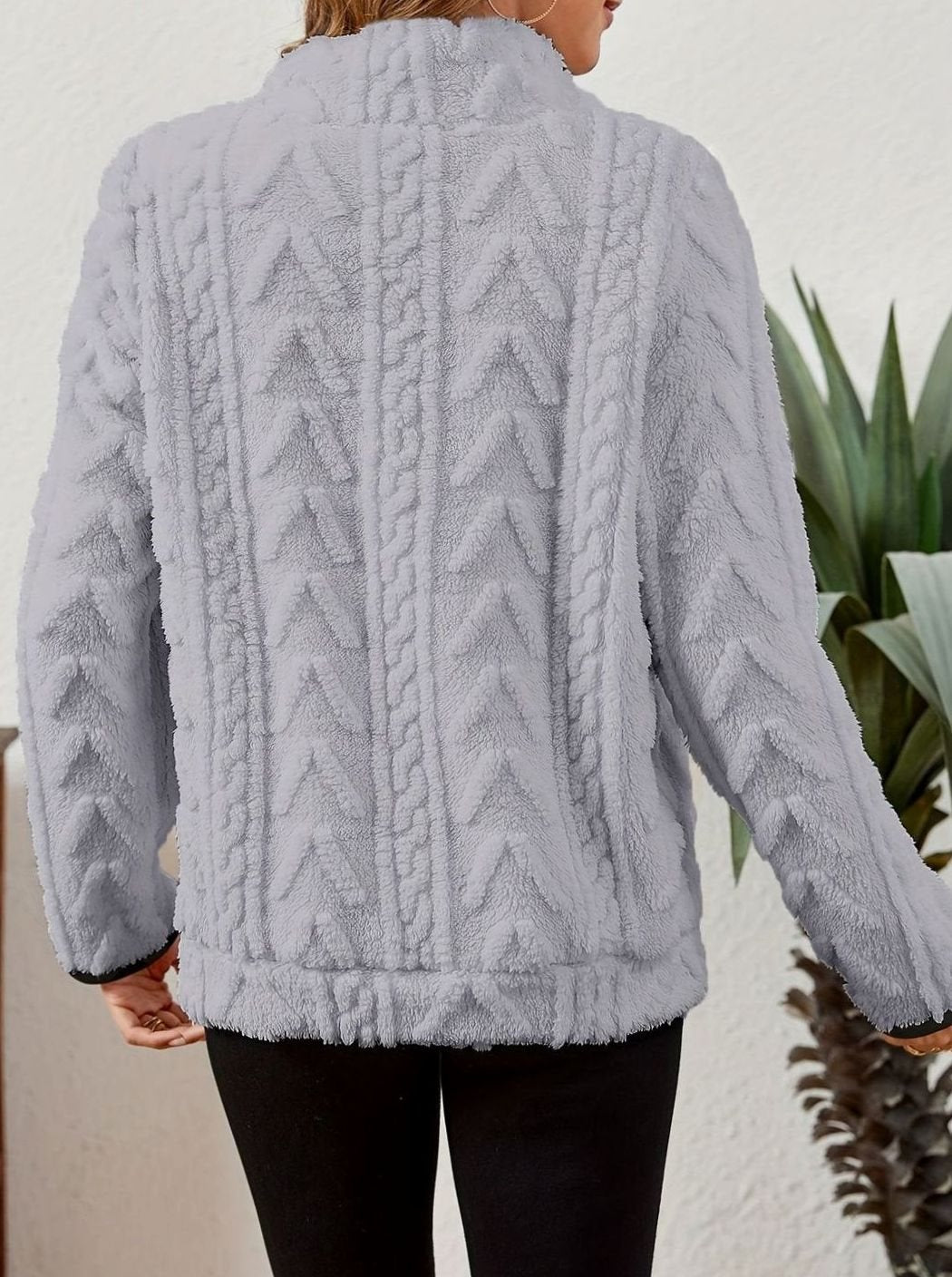 Sudadera polar mujer media cremallera bolsillo canguro