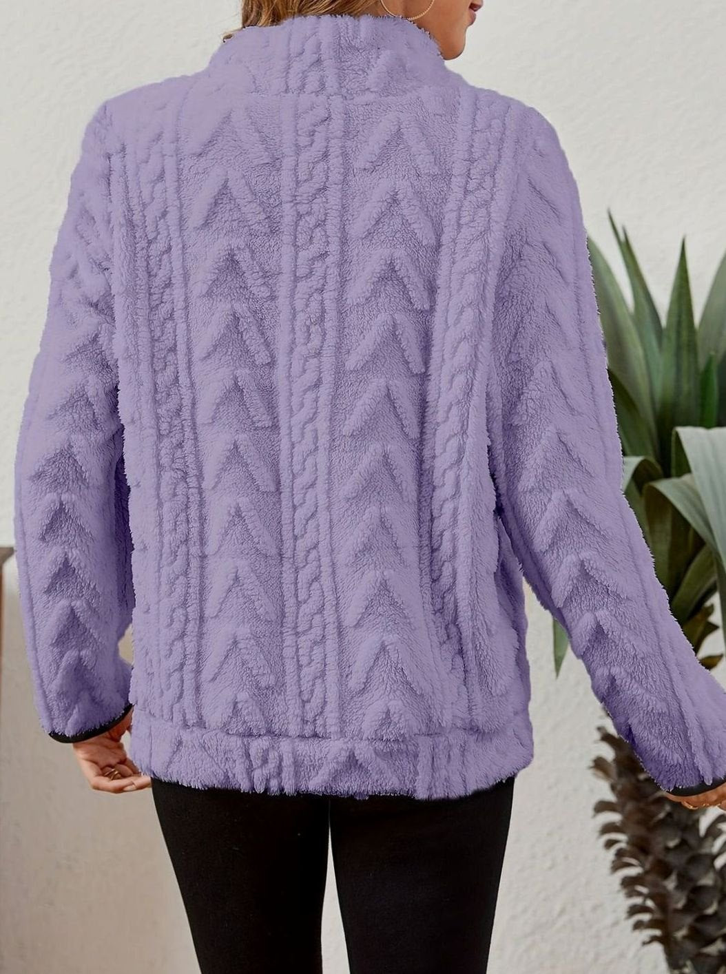 Sudadera polar mujer media cremallera bolsillo canguro