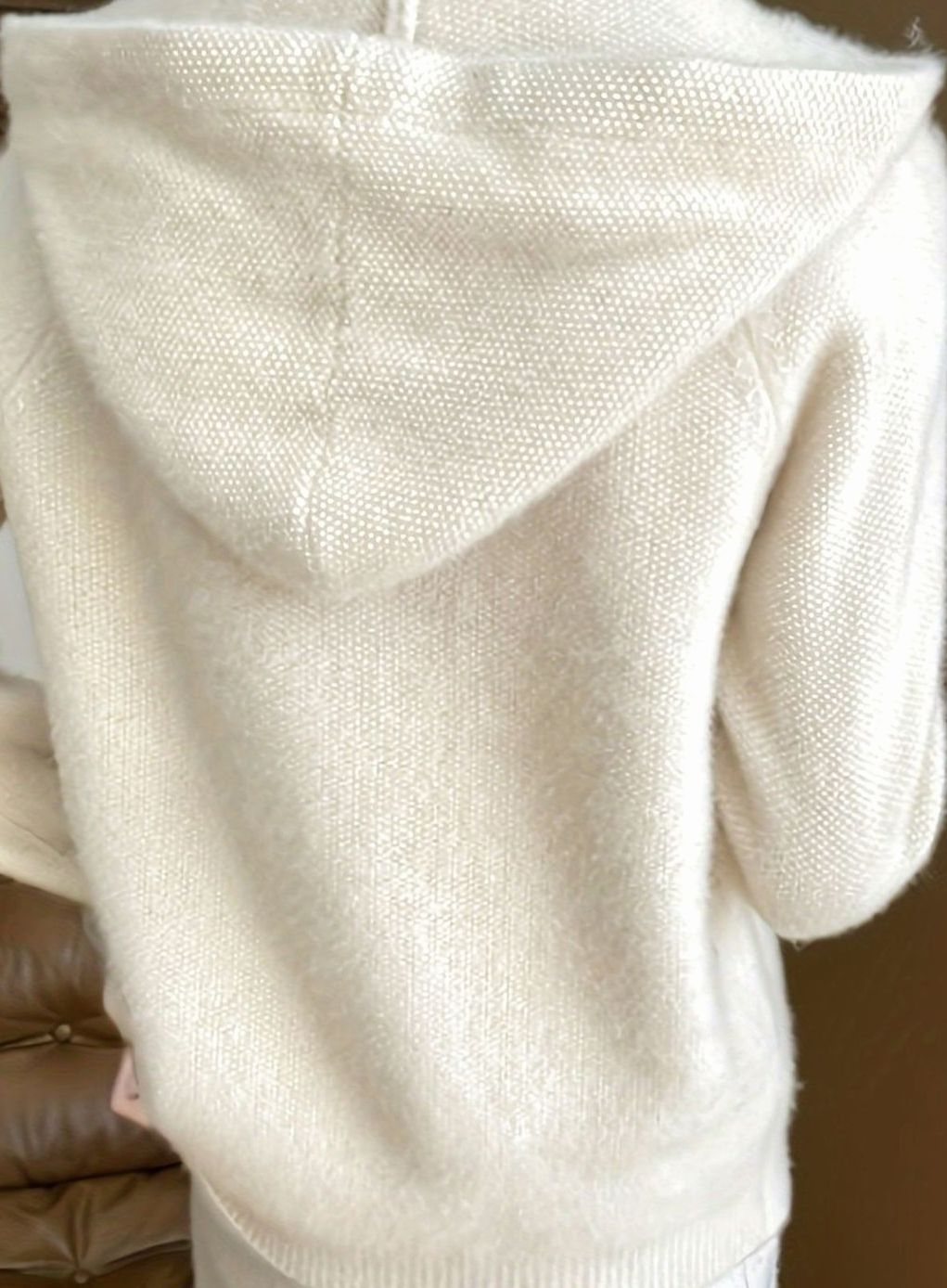 Chaqueta de punto mujer cremallera y capucha