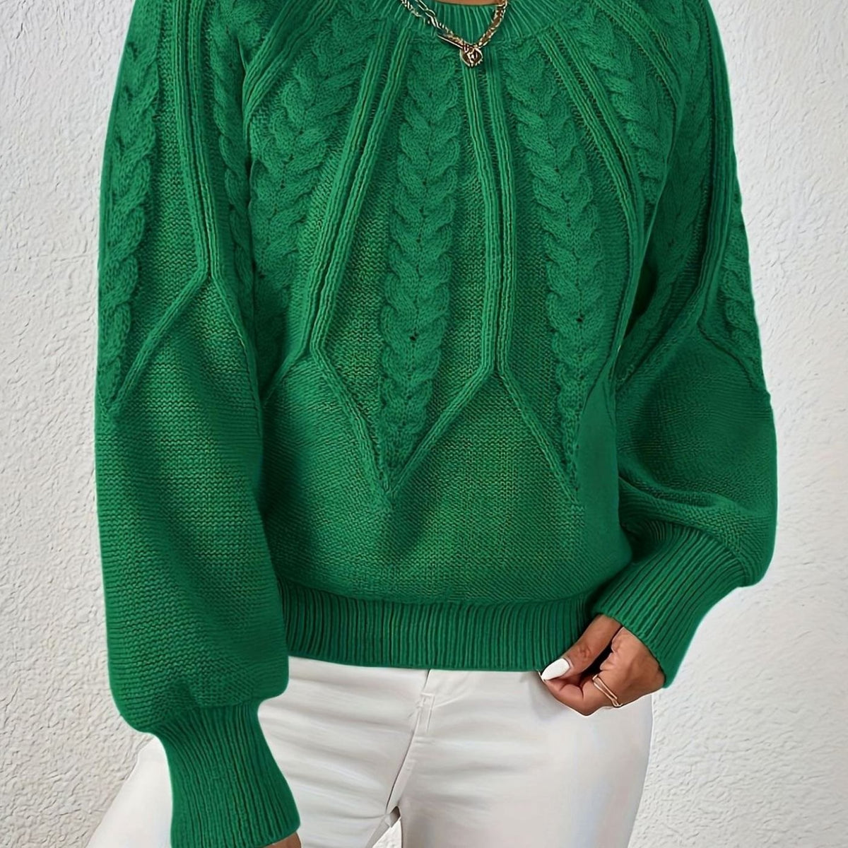 Jersey de ochos mujer manga farol holgado