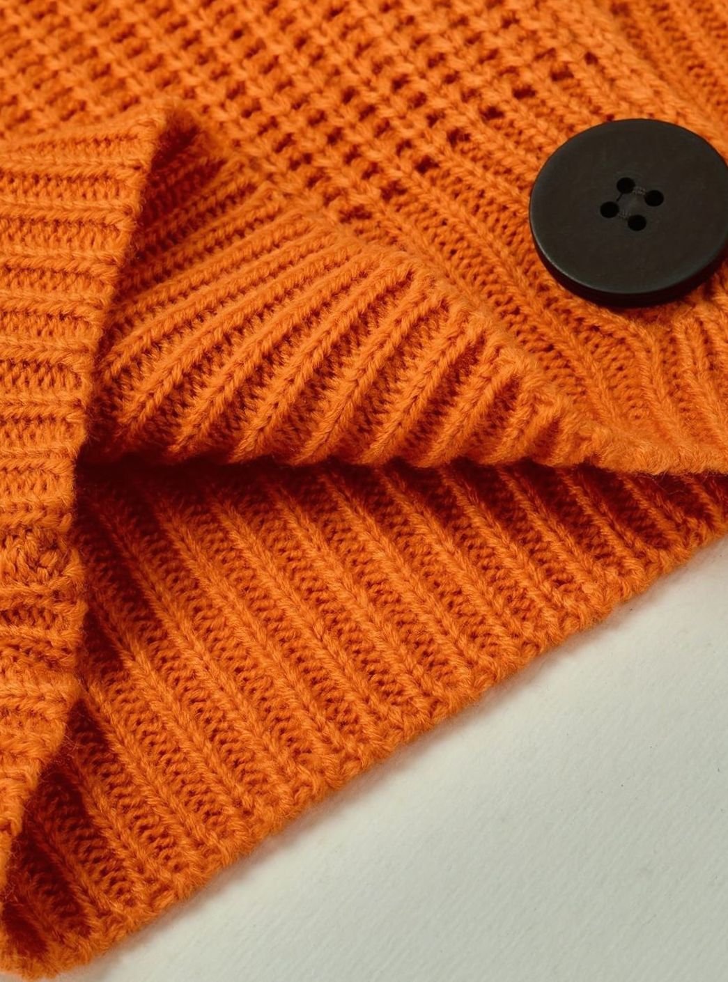 Jersey canalé mujer cuello doblado holgado