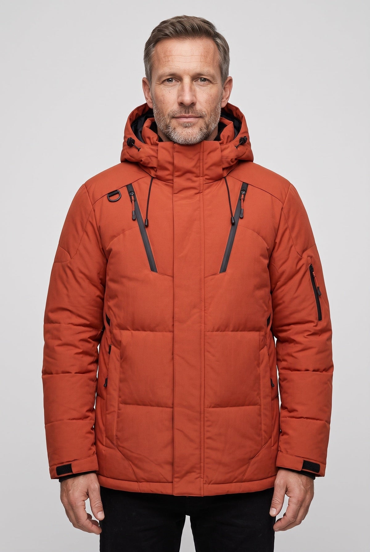 Parka acolchada de hombre con capucha - imagen 1