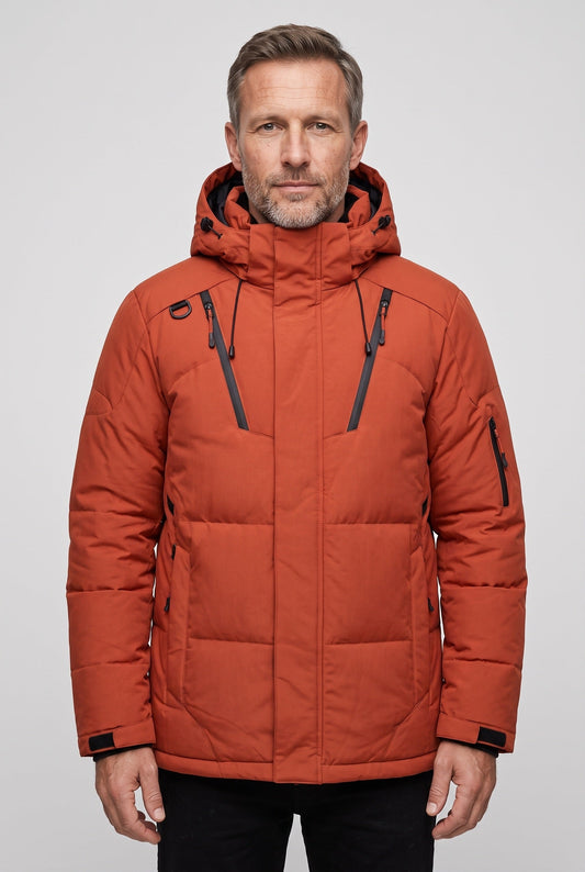 Parka acolchada de hombre con capucha - imagen 1