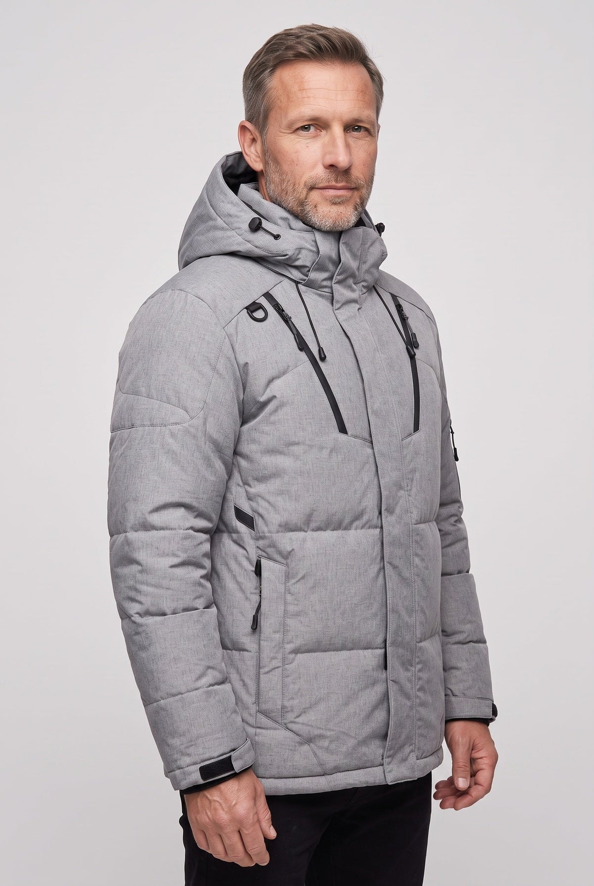 Parka acolchada de hombre con capucha - imagen 10