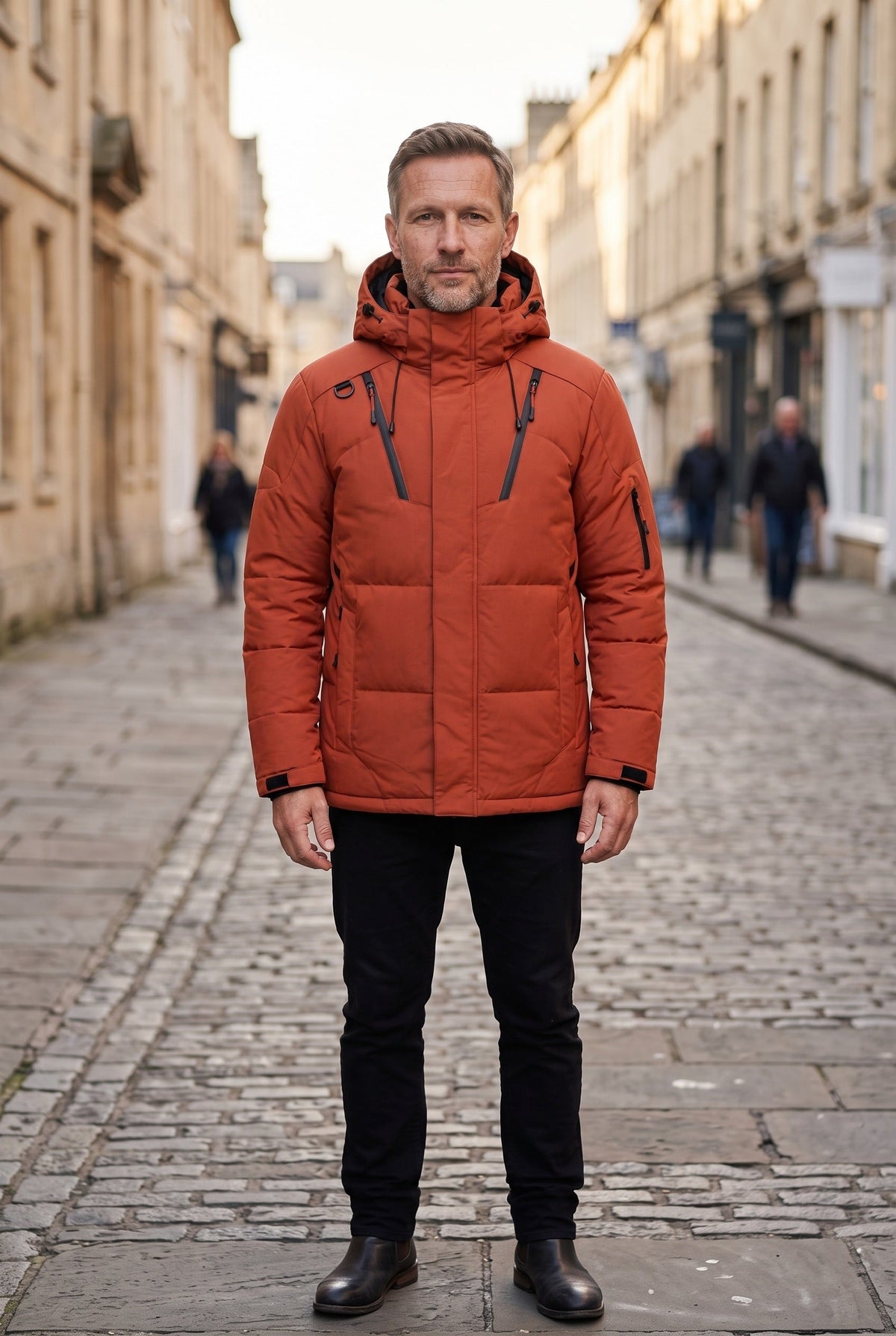 Parka acolchada de hombre con capucha - imagen 6