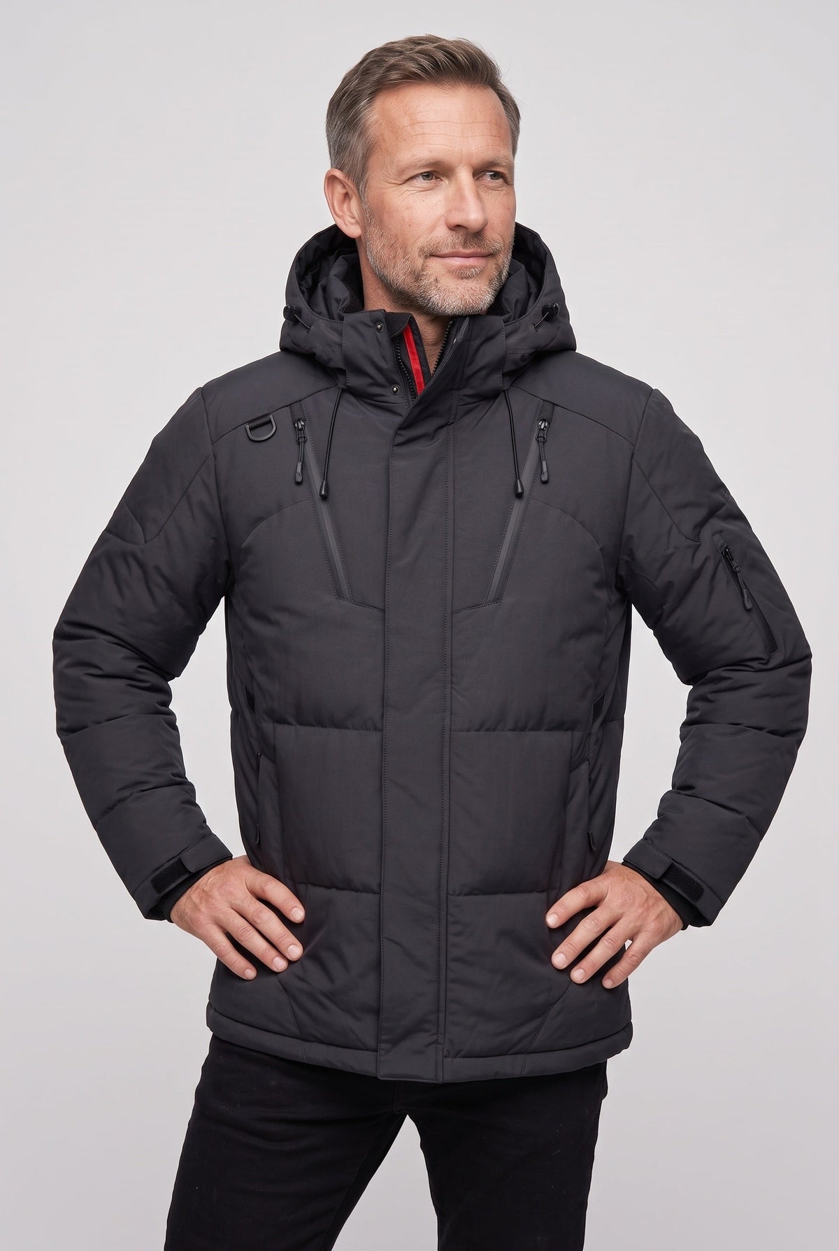 Parka acolchada de hombre con capucha - imagen 7